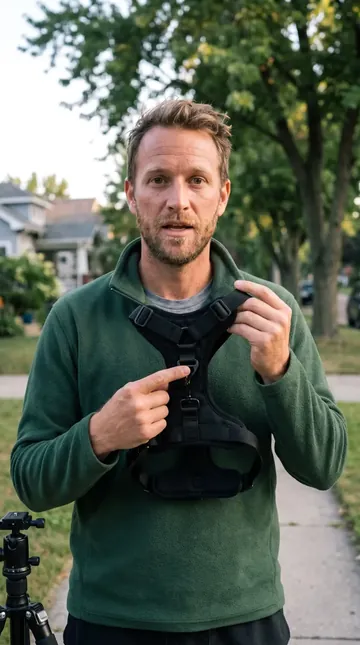 Theo showing a dog harness